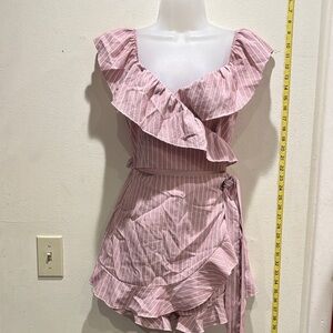 Superdown Blush Striped Dress